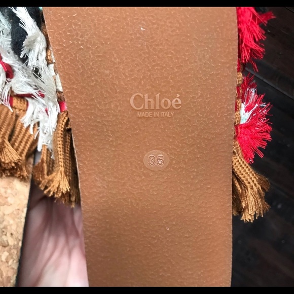 Chloe Kerenn Woven Leather Fringe Sandal Slide - Picture 8 of 11